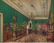 Ukhtomsky Konstantin Andreyevich Interiors of the Winter Palace. The Bedroom of Grand Princess Maria Nikolayevna - Hermitage